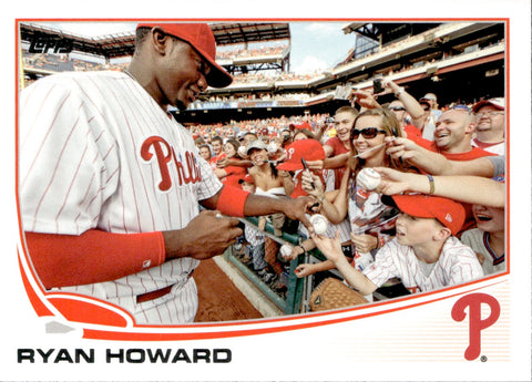 2013 Ryan Howard Topps SIGNING AUTOGRAPHS SP PHOTO VARIATION #6 Philadelphia Phillies