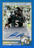 2025 Raheim Sanders Panini Score ARTIST'S PROOF ROOKIE AUTOGRAPH BLUE 13/35 AUTO RC #45 Los Angeles Chargers Cleveland Browns