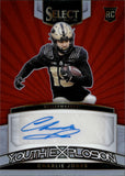 2023 Charlie Jones Panini Select Draft Picks RED YOUTH EXPLOSION ROOKIE AUTO AUTOGRAPH RC #YS-CJO Cincinnati Bengals