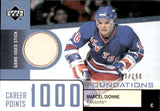 2002-03 Marcel Dionne Upper Deck FOUNDATIONS 1000 CAREER POINTS GAME-USED STICK 63/150 #D12 New York Rangers