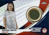 2024 Sophia Smith Topps Chrome U.S. Olympic & Paralympic Team Hopefuls TEAM USA MEMORABILIA PIECES #USA-SSM Soccer 2
