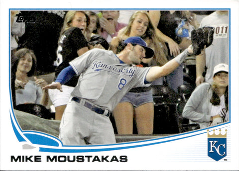 2013 Mike Moustakas Topps OUT OF BOUNDS SP PHOTO VARIATION #100 Kansas City Royals