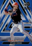2024 Dylan Crews Leaf Press Pass Premium ROOKIE REFLECTORS BLUE 19/25 #19 Washington Nationals