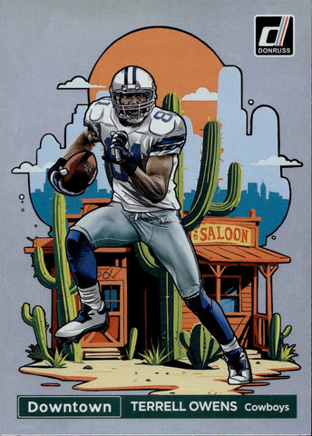 2024 Terrell Owens Panini Donruss SP DOWNTOWN #8 Dallas Cowboys HOF