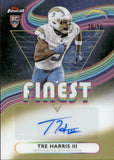 2025 Tre Harris III Topps Finest GOLD REFRACTOR ROOKIE AUTOGRAPH 38/50 RC AUTO #RFA-TH Los Angeles Chargers