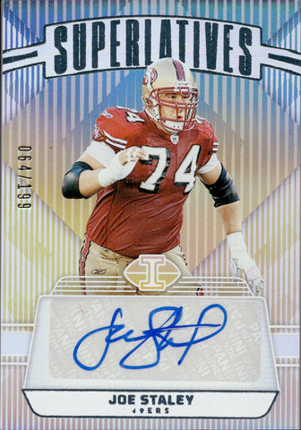 2023 Joe Staley Panini Illusions SUPERLATIVES AUTO 064/199 AUTOGRAPH #S-JSY San Francisco 49ers