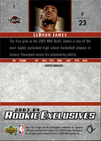 2003-04 LeBron James Upper Deck Rookie Exclusives STAR ROOKIE RC #1 Cleveland Cavaliers