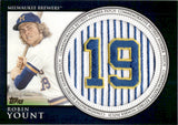2012 Robin Yount Topps SERIES TWO COMMEMORATIVE RETIRED NUMBER PATCH #RN-RY Milwaukee Brewers