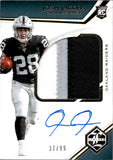2019 Josh Jacobs Panini Limited ROOKIE PATCH AUTOGRAPH 37/99 RC AUTO #146 Oakland Raiders