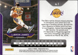 2020-21 LeBron James Panini Prizm #1 Los Angeles Lakers 2