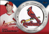 2014 Adam Wainwright Topps Series 1 MANUFACTURED COMMEMORATIVE PATCH CARD #CP-25 St. Louis Cardinals