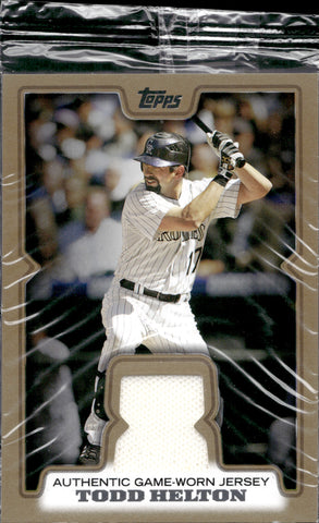 2008 Todd Helton Topps Updates & Highlights GOLD BORDER JERSEY 59/99 RELIC #RR-TH Colorado Rockies HOF