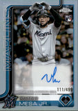 2025 Victor Mesa Jr. Topps Chrome Update ROOKIE REFRACTOR AUTOGRAPH AUTO #AC-VM Miami Marlins