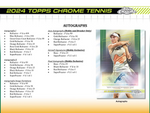 2024 Topps Chrome Tennis Brkers Delight Hobby, 12 Box Case