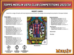 2023-24 Topps UEFA Club Competitions Merlin Chrome Soccer Hobby, 12 Box Case *RELEASES 9/20*