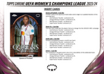 2023-24 Topps UEFA Women's Champions League Chrome Soccer, 12 Hobby Box Case