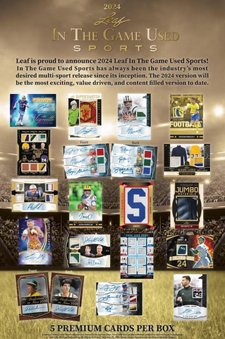 2024 Leaf In The Game Used Multi-Sport Hobby, 10 Box Case *RELEASES 10/11*