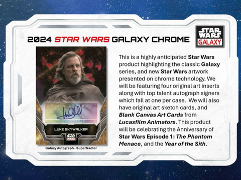 2024 Topps Star Wars Galaxy Chrome Hobby, Box *RELEASES 11/1*