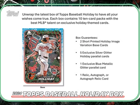 2024 Topps Holiday Baseball, 20 Mega Box Case *RELEASES 11/15*