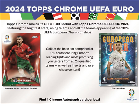 2023-24 Topps UEFA Euro Chrome Soccer Hobby, Box *RELEASES 11/13*