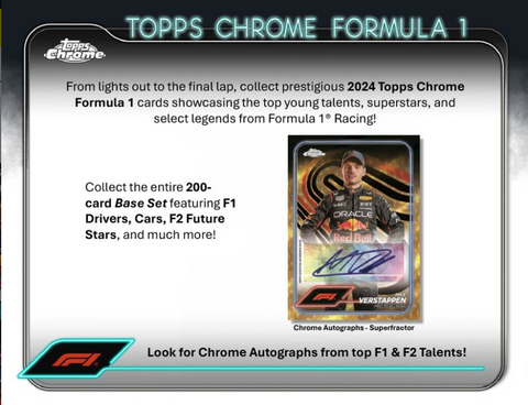 2024 Topps Chrome Formula 1 F1 Racing Hobby, Pack *RELEASES 11/22*