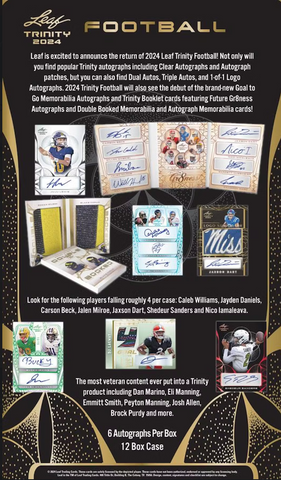 2024 Leaf Trinity Football Hobby, Box *RELEASES 11/22*