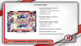 2024 Bowman Draft Baseball Jumbo, Pack