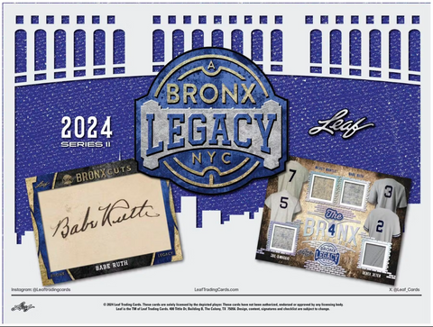 2024 Leaf A Bronx Legacy Baseball Series 2 Hobby, Box *RELEASES 12/13*