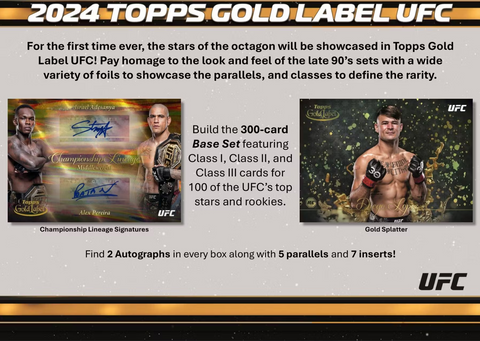 2024 Topps UFC Gold Label Hobby, Pack *RELEASES 12/13*