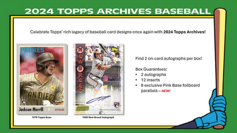 2024 Topps Archives Baseball Hobby, Pack *RELEASES 1/8*