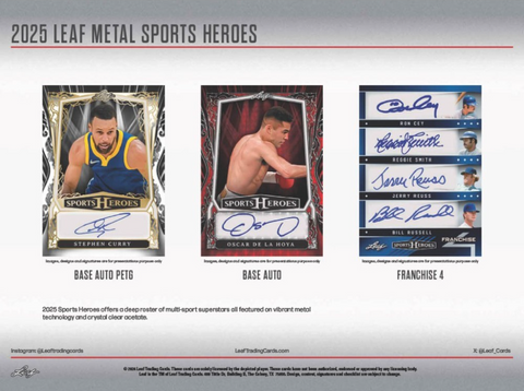 2025 Leaf Metal Sports Heroes Hobby, 15 Box Case *RELEASES 1/10*