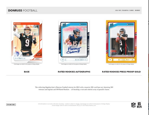 2024 Panini Donruss Football Hobby, Pack *RELEASES 1/29*