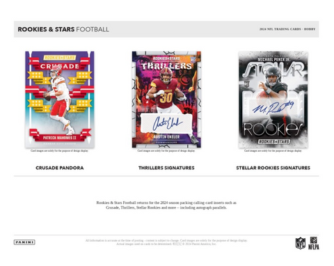 2024 Panini Rookies & Stars Football Hobby, 14 Box Case *RELEASES 2/7*