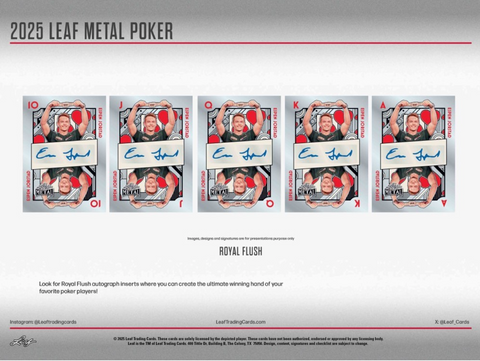 2025 Leaf Metal Poker Hobby, 10 Box Case *RELEASES 2/28*