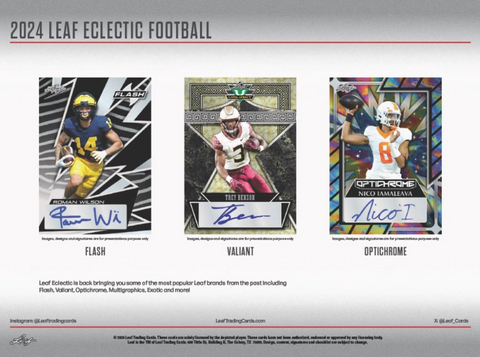 2024 Leaf Eclectic Football Hobby, 12 Box Case *RELEASES 3/21*