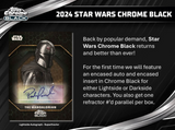 2024 Topps Chrome Black Star Wars Hobby, 12 Box Case