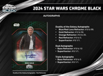 2024 Topps Chrome Black Star Wars Hobby, 12 Box Case *RELEASES 3/19*