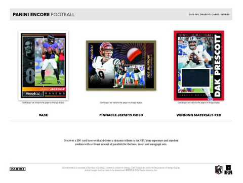 2024 Panini Encore Football Hobby, Pack *RELEASES 3/26*