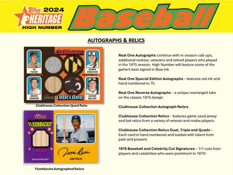 2024 Topps Series Heritage High Number Baseball Hobby, 12 Box Case *RELEASES 3/26*