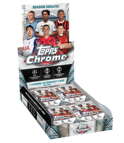 2024-25 Topps Chrome UEFA Club Competitions Soccer Hobby, Box *RELEASES 5/15*