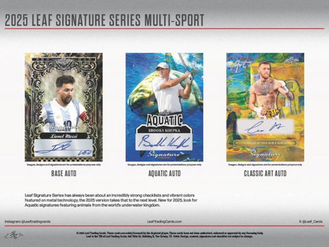 2025 Leaf Signature Series Multi-Sport Hobby, 10 Box Case *RELEASES 5/16*