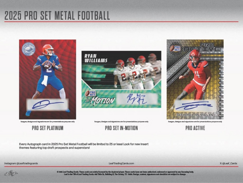 2025 Leaf Pro Set Metal Football Super, 8 Box Case *RELEASES 6/13*