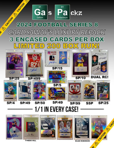 2024 CardsAway Gas Packz Series 8 Football Hobby, 5 Box Case *RELEASES 7/31*