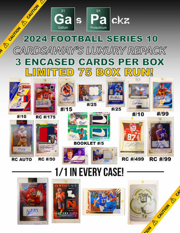 2024 CardsAway Gas Packz Series 10 Football Hobby, 5 Box Case *RELEASES 11/15*