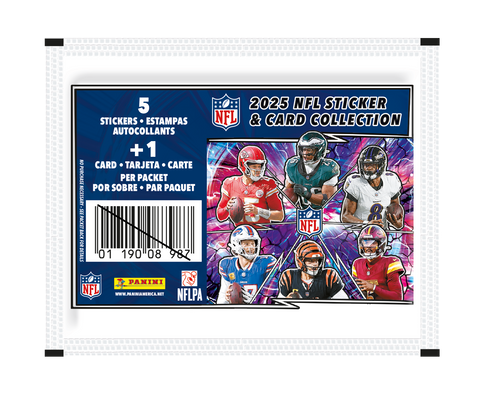 2025 Panini NFL Sticker & Card Collection Football, Sticker Pack