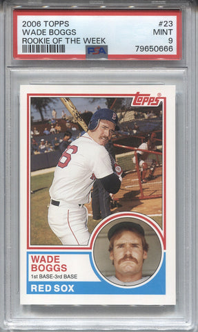 2006 Wade Boggs Topps ROOKIE OF THE WEEK PSA 9 #23 Boston Red Sox HOF 0666