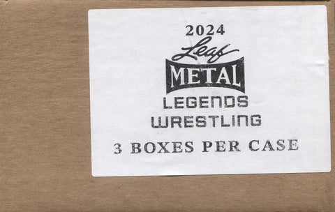 *NEW* 2024 Leaf Metal Legends Wrestling Hobby, 3 Box Case