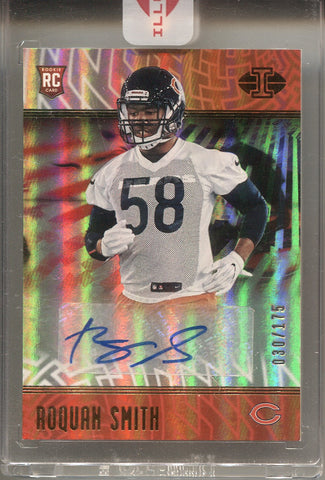 2018 Roquan Smith Panini Illusions ROOKIE AUTO 030/175 AUTOGRAPH #151 Chicago Bears
