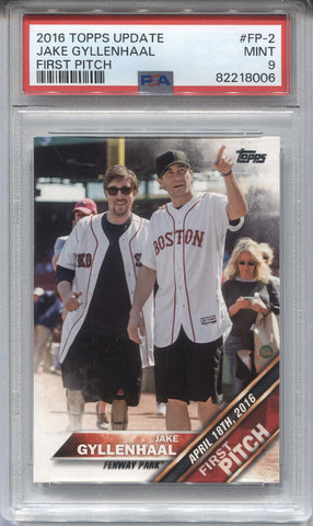 2016 Jake Gyllenhaal Topps Update FIRST PITCH PSA 9 #FP-2 Boston Red Sox 8006