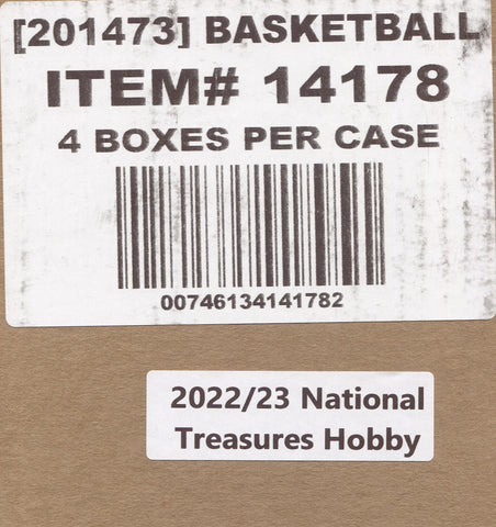 2022-23 Panini National Treasures Basketball Hobby, 4 Box Case